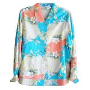 Vintage National Floral Khaki Blazer Jacket